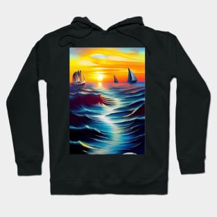 SURREAL YACHTS AT SUNRISE Hoodie